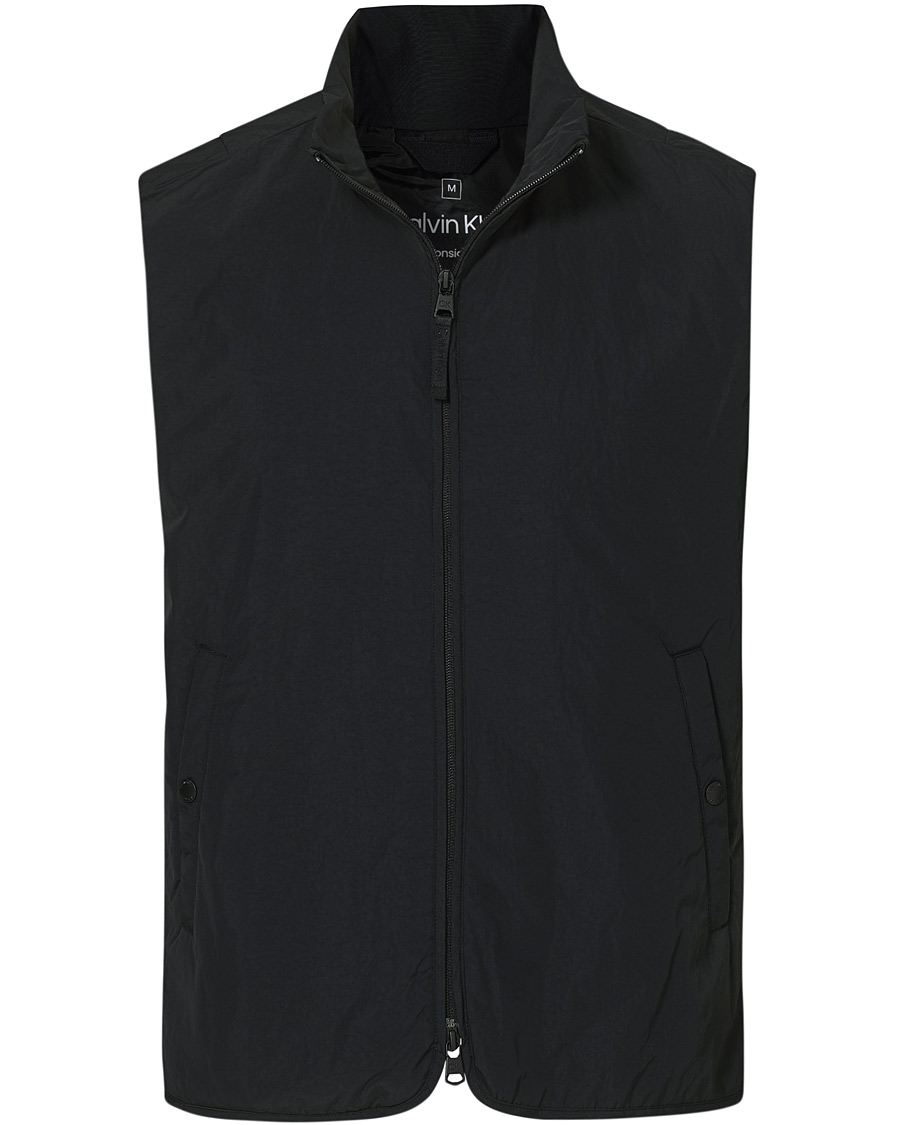 Herre | Jakker | Calvin Klein | Crinkle Nylon Vest Black