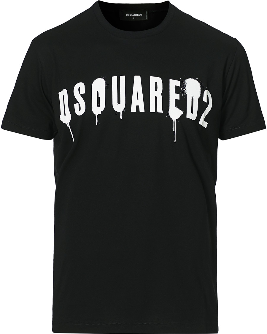 Herre | T-Shirts | Dsquared2 | Graffiti Logo Tee Black