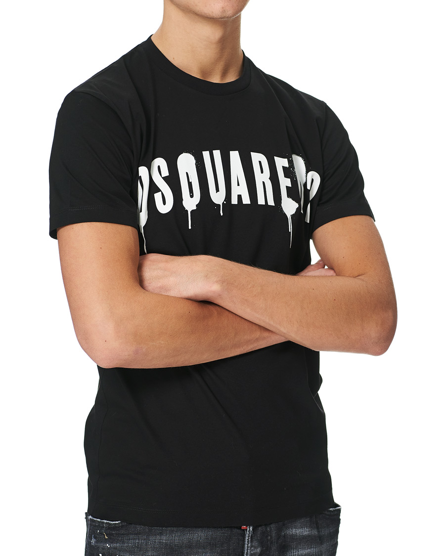 Herre | T-Shirts | Dsquared2 | Graffiti Logo Tee Black