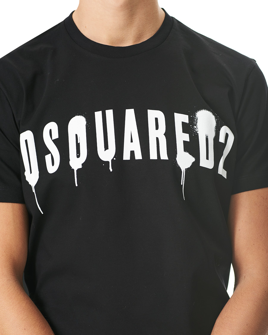 Herre | T-Shirts | Dsquared2 | Graffiti Logo Tee Black