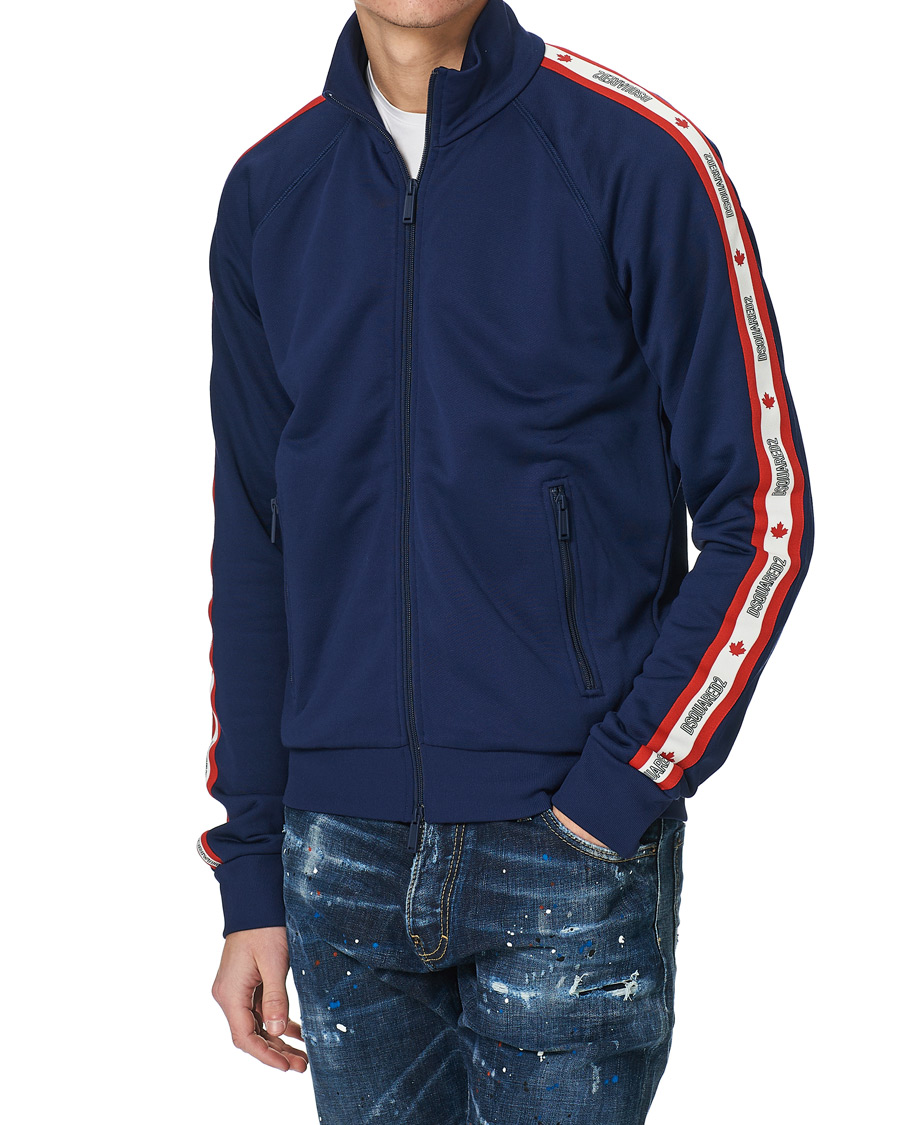 Herre | Gensere | Dsquared2 | Track Zip Top Dark Blue