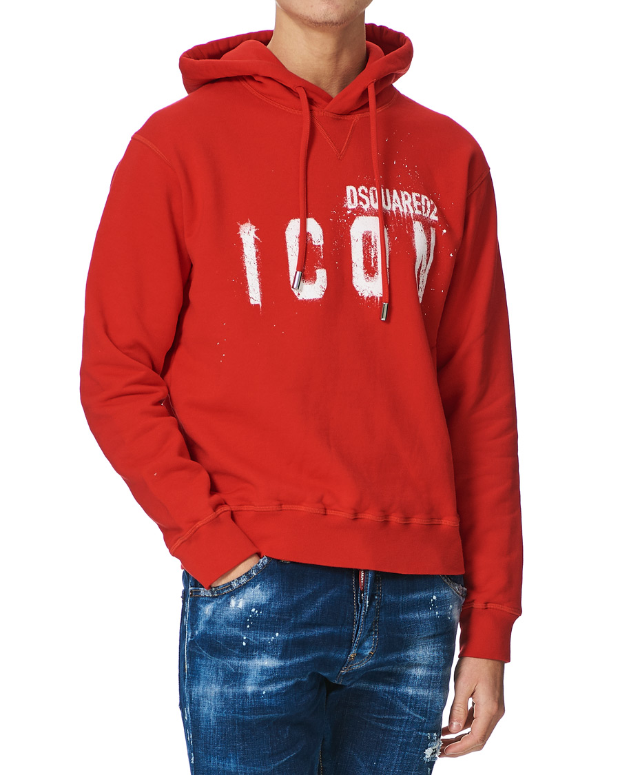 Herre | Gensere | Dsquared2 | Icon Logo Hoodie Red