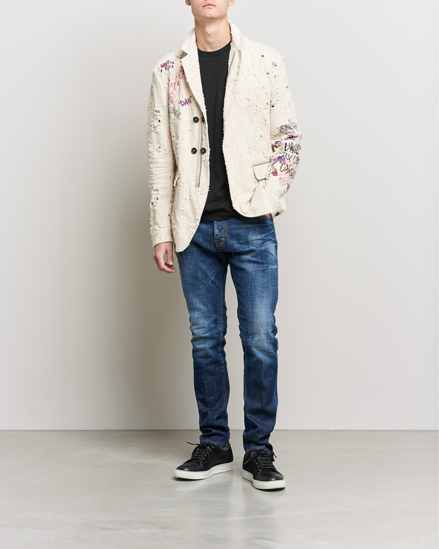 Herre | Dressjakker | Dsquared2 | Painted Military Blazer Light Beige