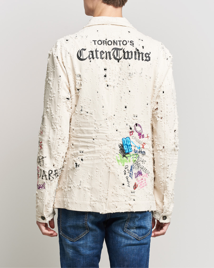 Herre | Dressjakker | Dsquared2 | Painted Military Blazer Light Beige