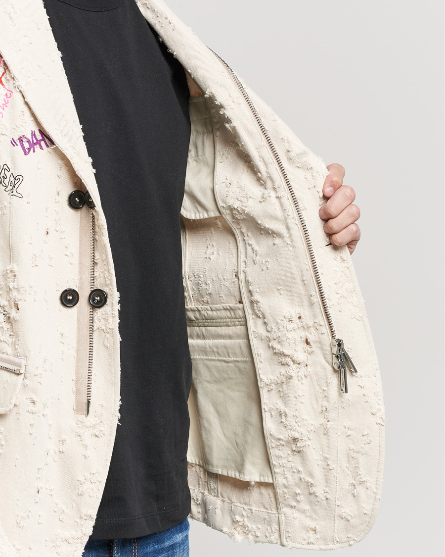Herre | Dressjakker | Dsquared2 | Painted Military Blazer Light Beige