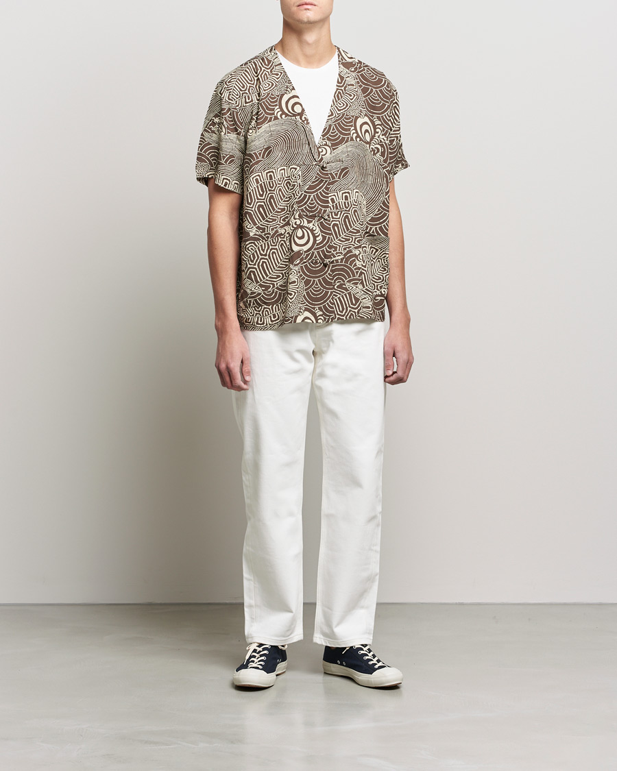 Herre | Gensere | orSlow | Hawaiian Cardigan Turtle Print