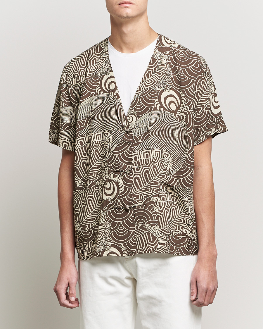 Herre | Gensere | orSlow | Hawaiian Cardigan Turtle Print