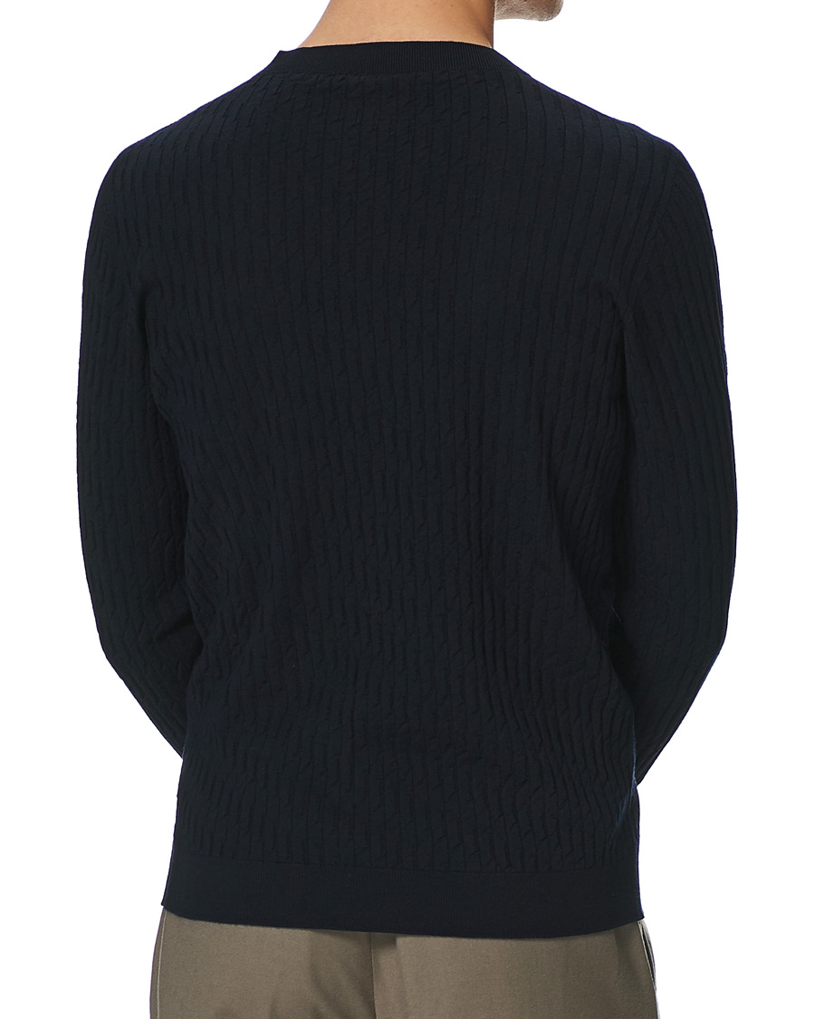 Herre | Gensere | Giorgio Armani | Wool Blend Crew Neck Sweater Navy
