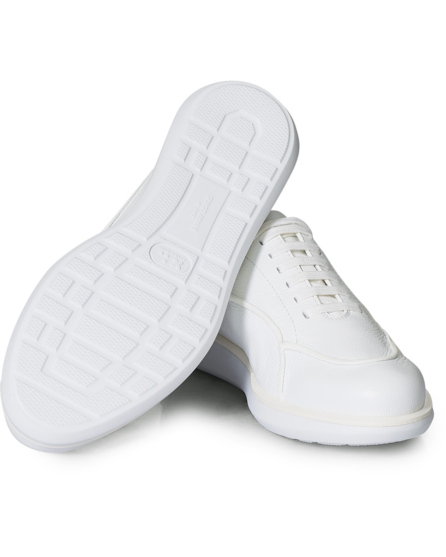 Herre | Giorgio Armani Deerskin Leather Sneakers White | Giorgio Armani | Deerskin Leather Sneakers White
