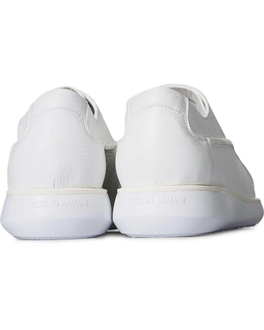 Herre | Giorgio Armani Deerskin Leather Sneakers White | Giorgio Armani | Deerskin Leather Sneakers White