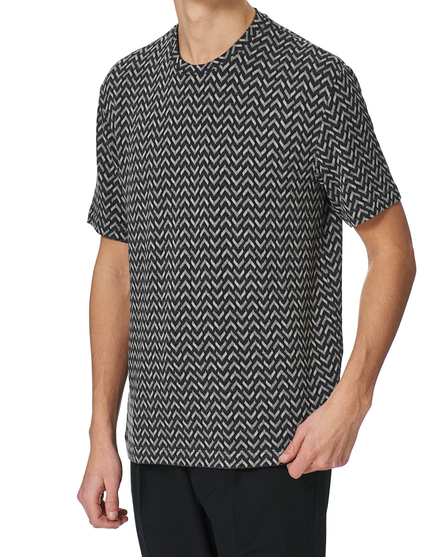 Herre | T-Shirts | Giorgio Armani | Jersey Chevron T-Shirt Navy
