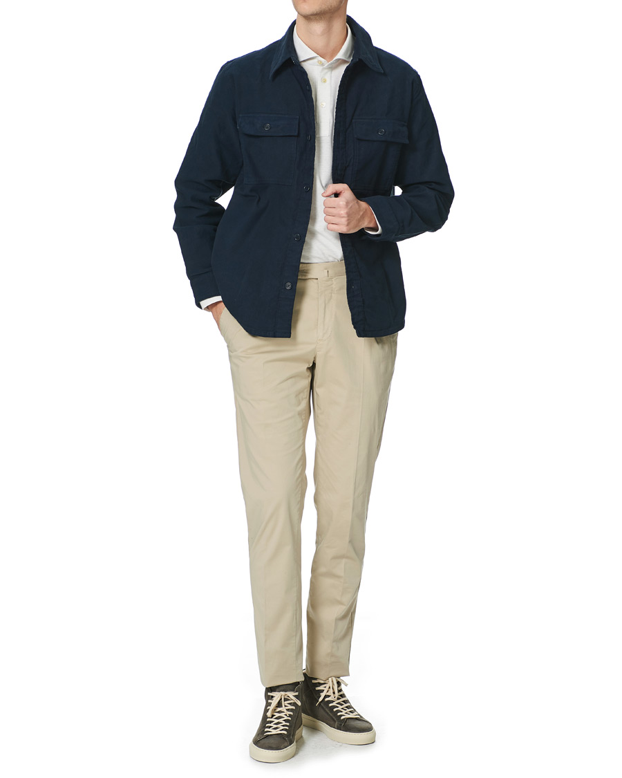 Herre | Skjorter | A.P.C. | Bastian Cotton Overshirt Navy