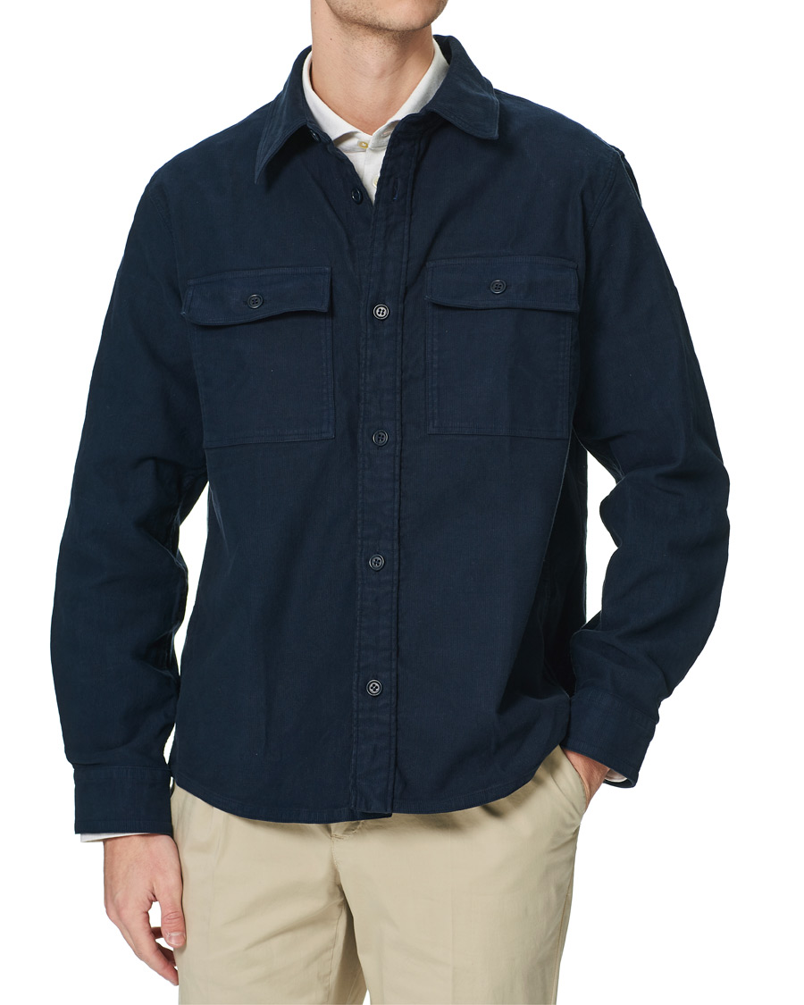 Herre | Skjorter | A.P.C. | Bastian Cotton Overshirt Navy