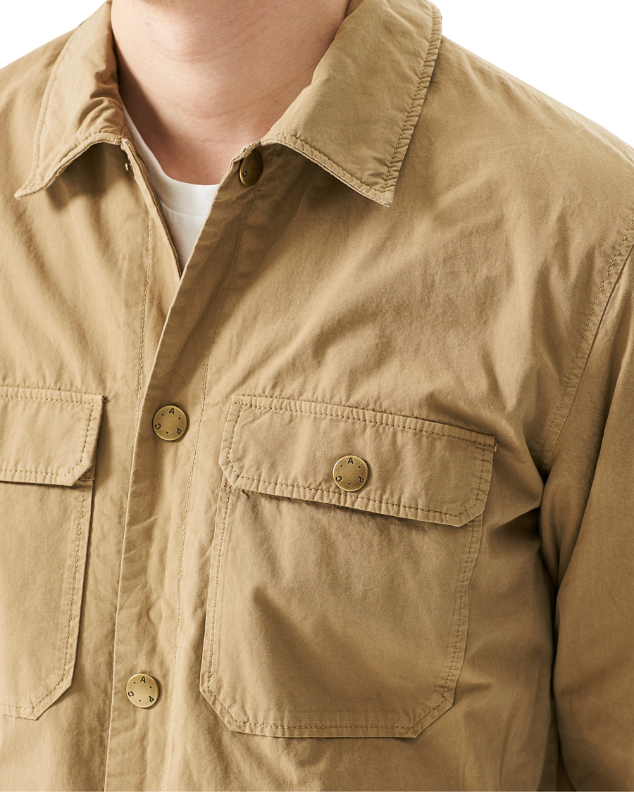 Herre | Jakker | A.P.C. | Alex Garment Dyed Overshirt Dark Beige