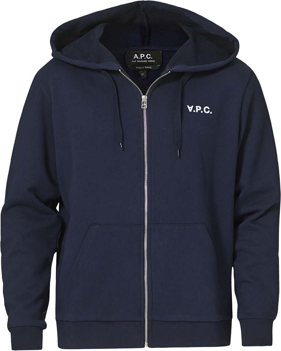 Herre | Gensere | A.P.C. | Quentin Full Zip Hoodie Navy