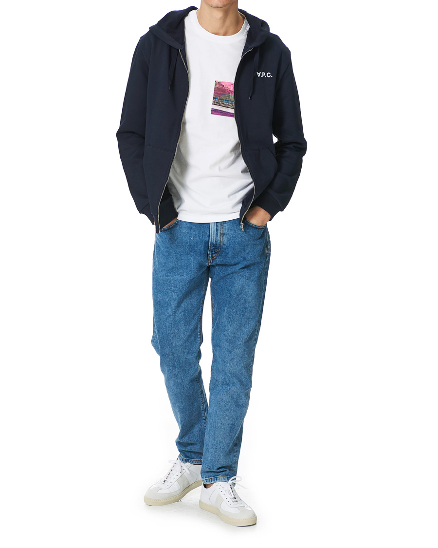 Herre | Gensere | A.P.C. | Quentin Full Zip Hoodie Navy