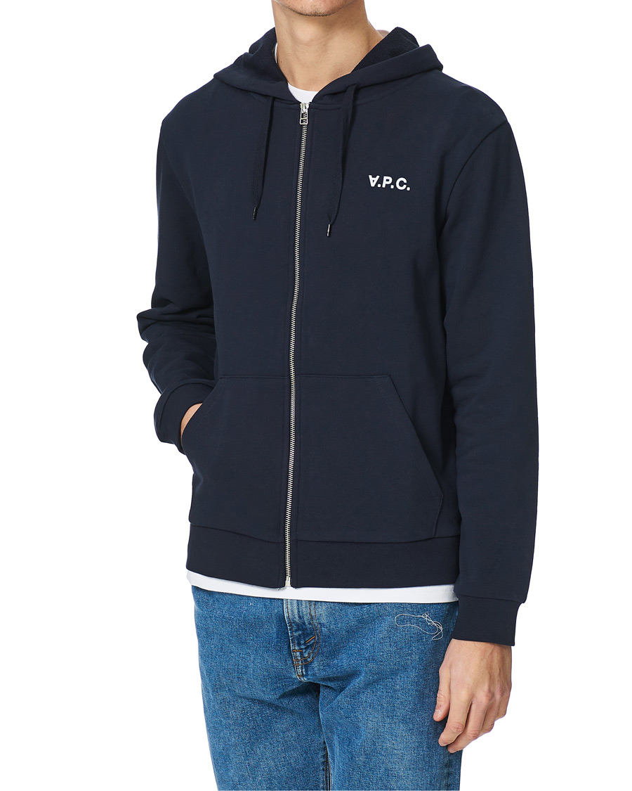 Herre | Gensere | A.P.C. | Quentin Full Zip Hoodie Navy