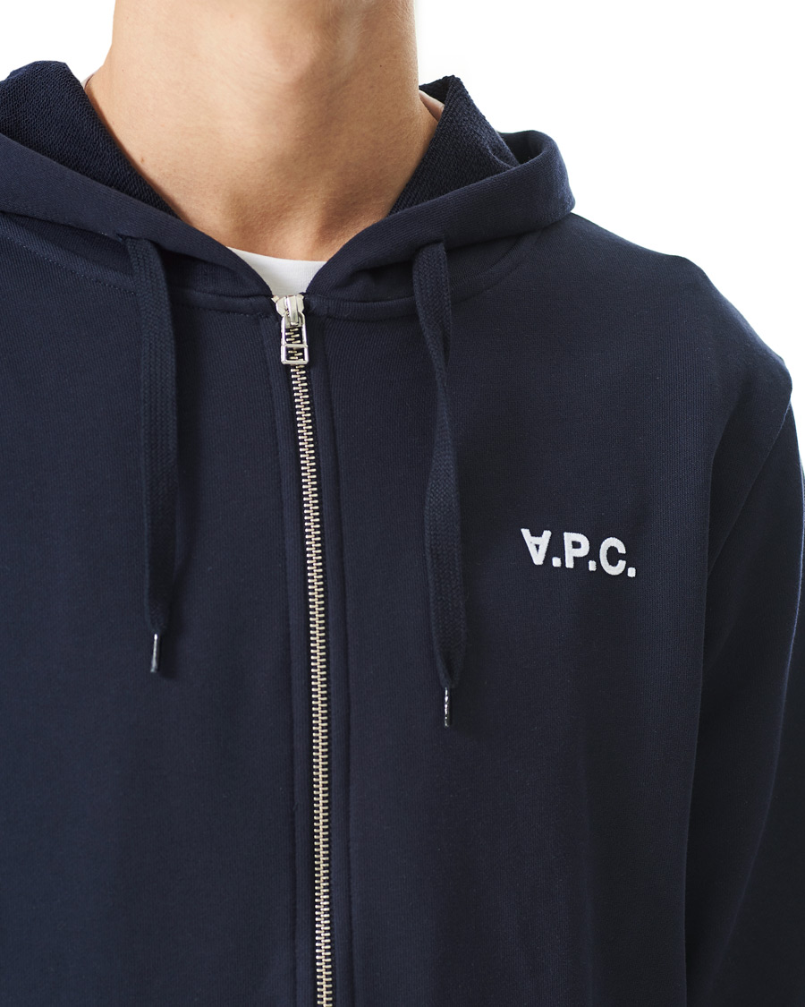 Herre | Gensere | A.P.C. | Quentin Full Zip Hoodie Navy