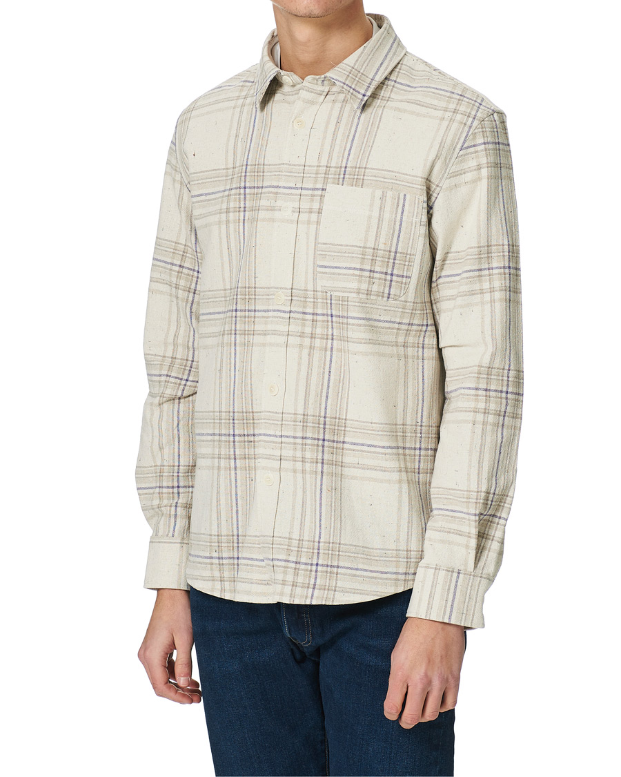 Herre | | A.P.C. | Trek Checked Overshirt Beige