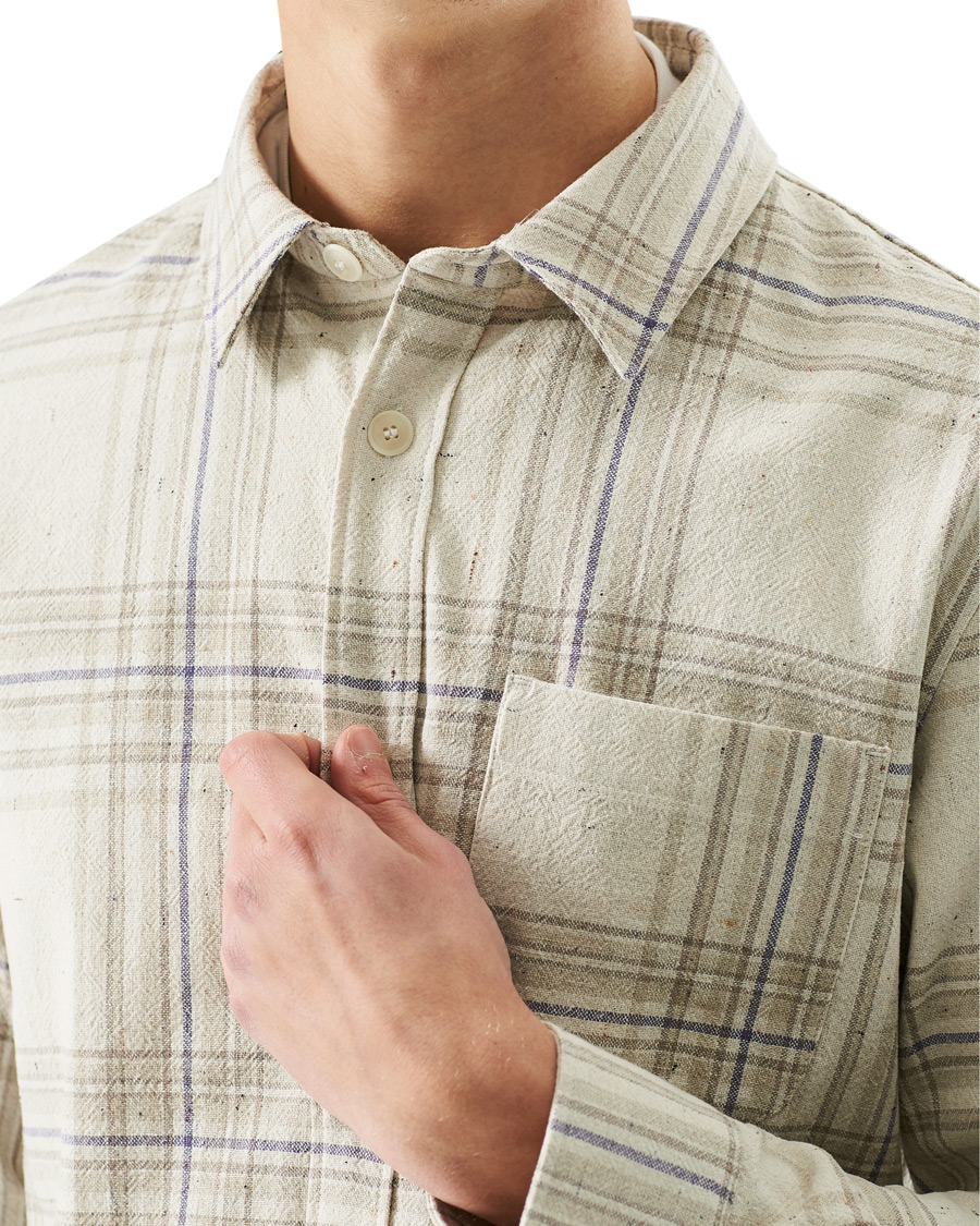 Herre | Skjorter | A.P.C. | Trek Checked Overshirt Beige