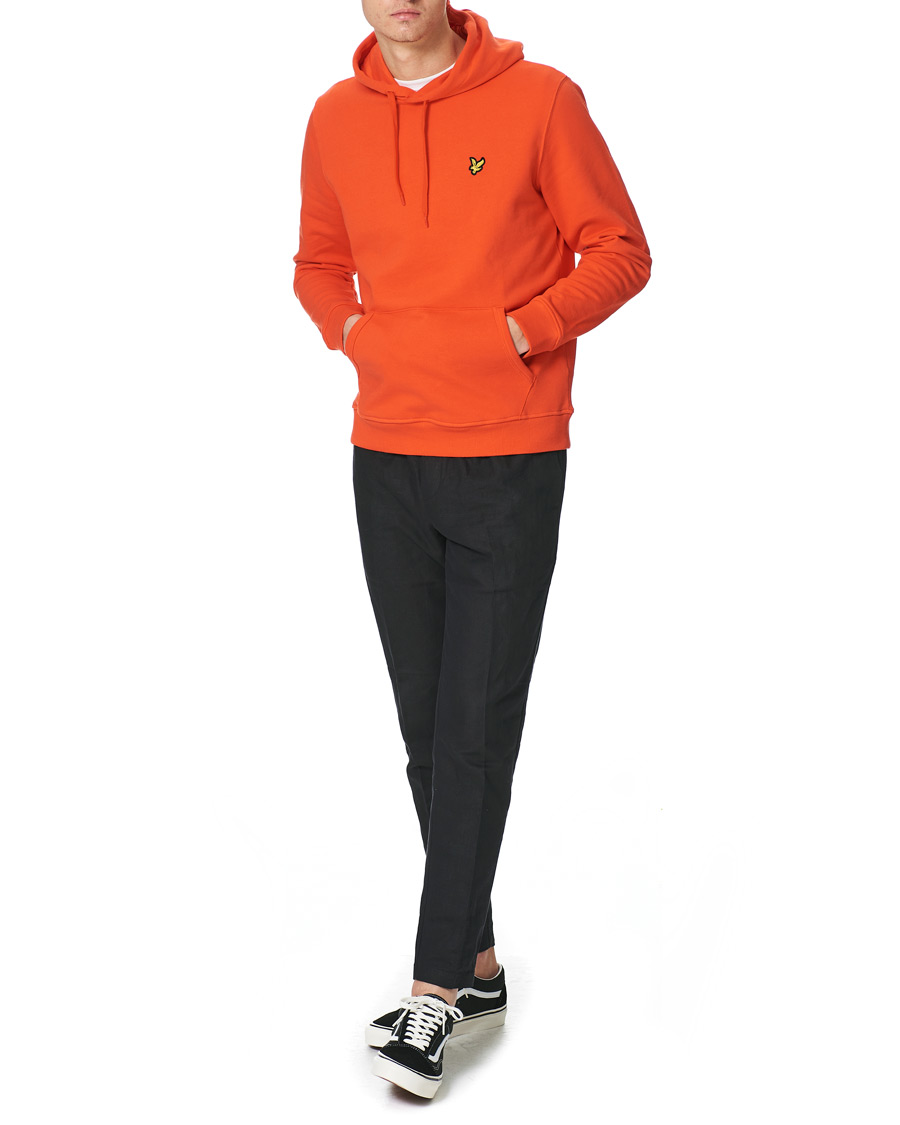 Herre | Gensere | Lyle & Scott | Pullover Organic Cotton Hoodie Red Flyer