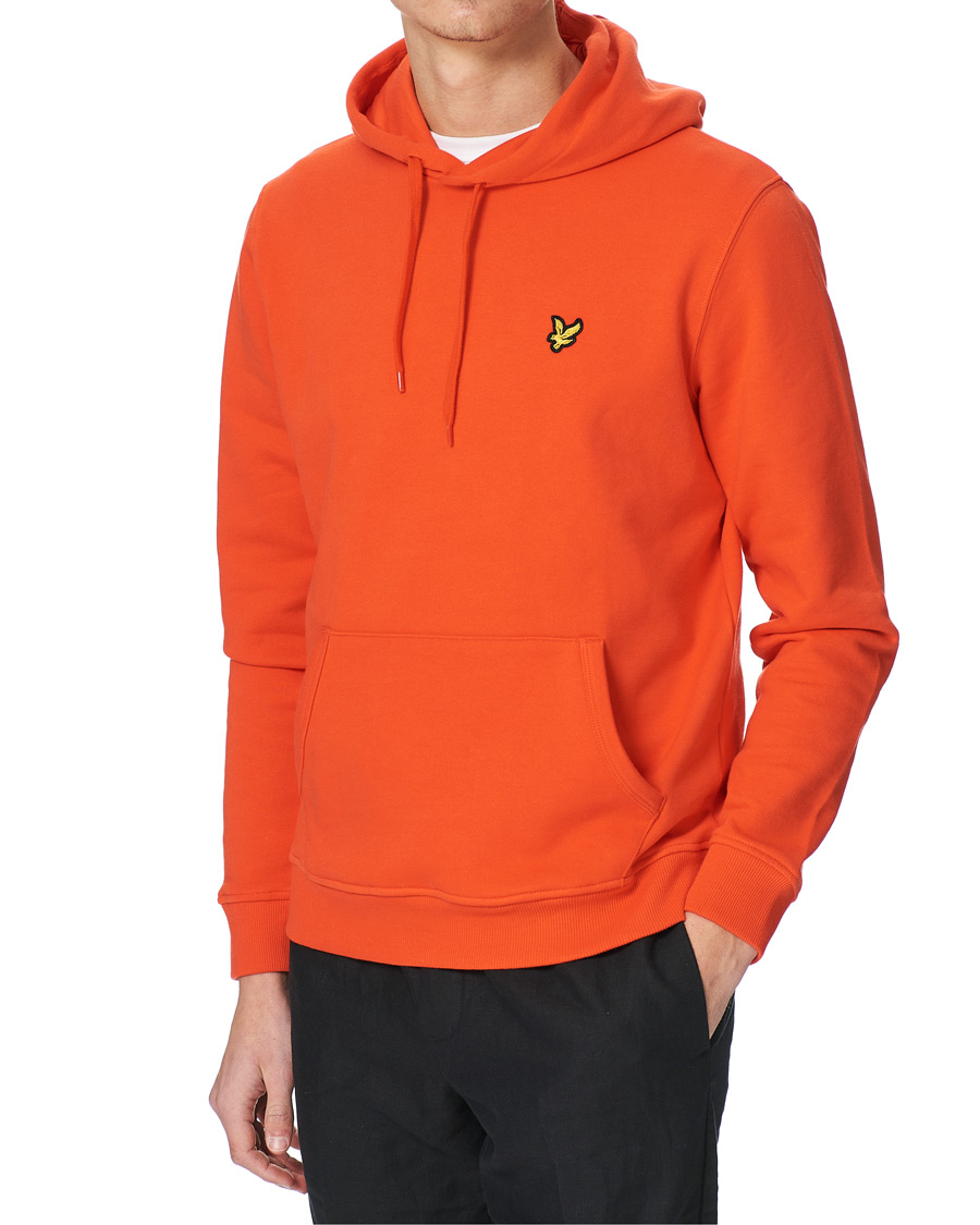 Herre | Gensere | Lyle & Scott | Pullover Organic Cotton Hoodie Red Flyer