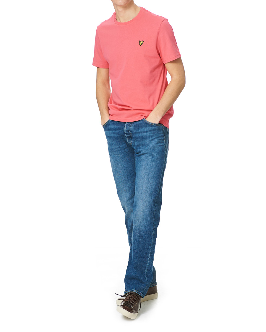 Herre | T-Shirts | Lyle & Scott | Crew Neck Organic Cotton Tee Electric Pink