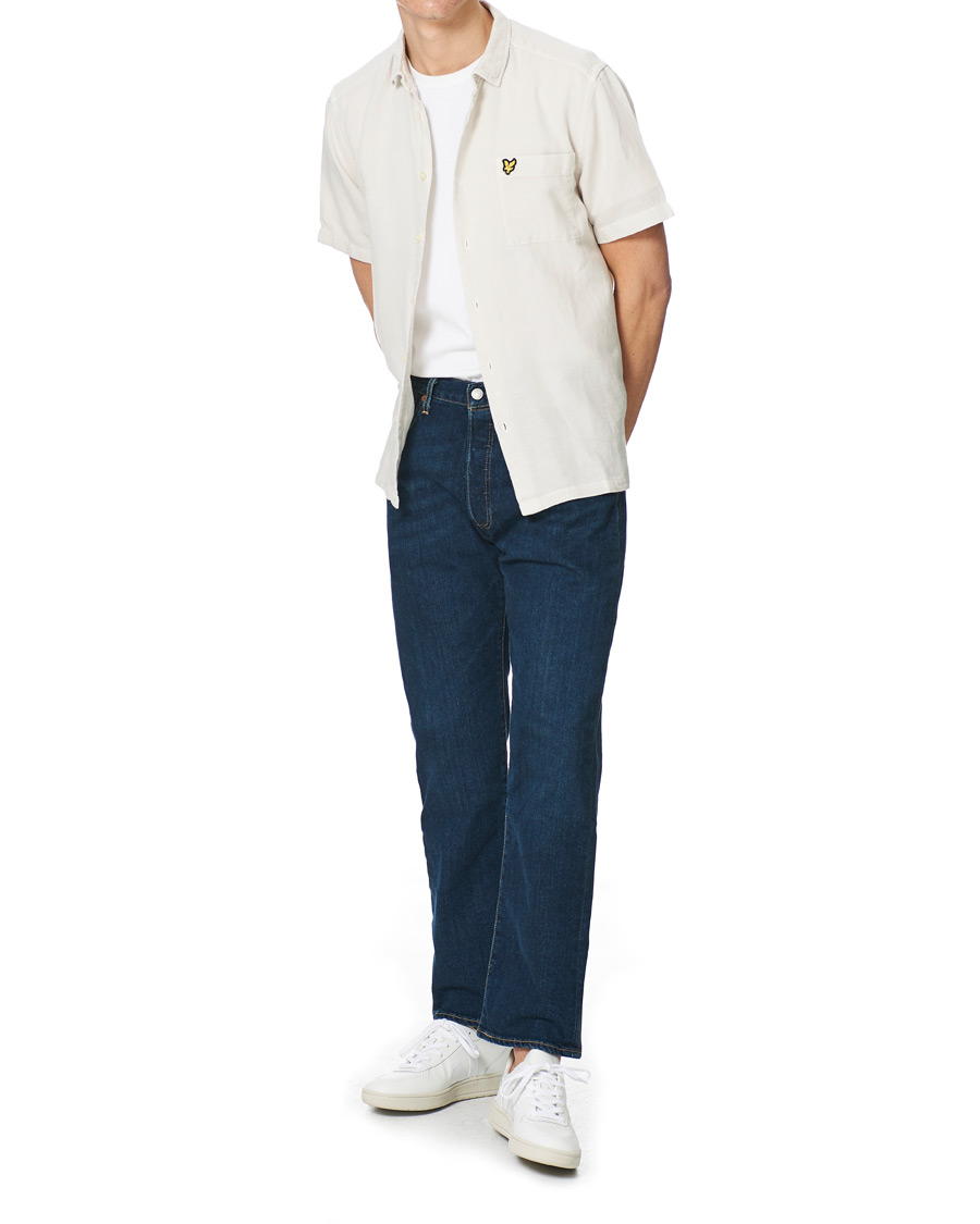 Herre | Skjorter | Lyle & Scott | Washed Cotton Linen Shirt Mist