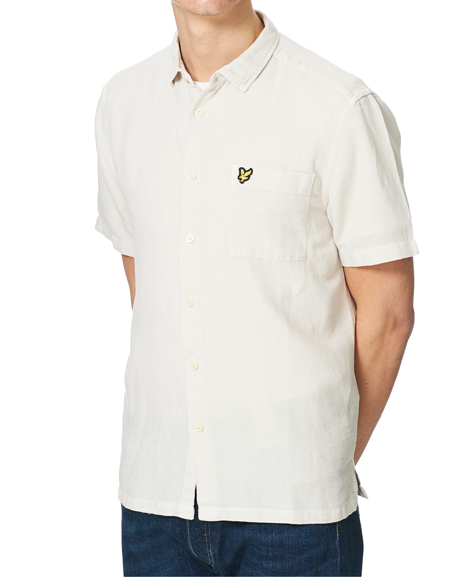 Herre | Skjorter | Lyle & Scott | Washed Cotton Linen Shirt Mist