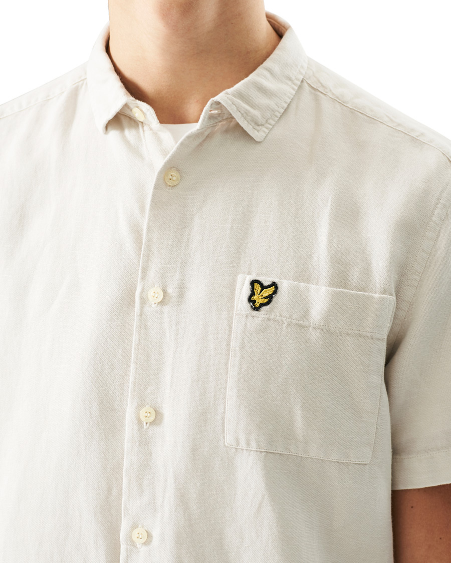 Herre | Skjorter | Lyle & Scott | Washed Cotton Linen Shirt Mist