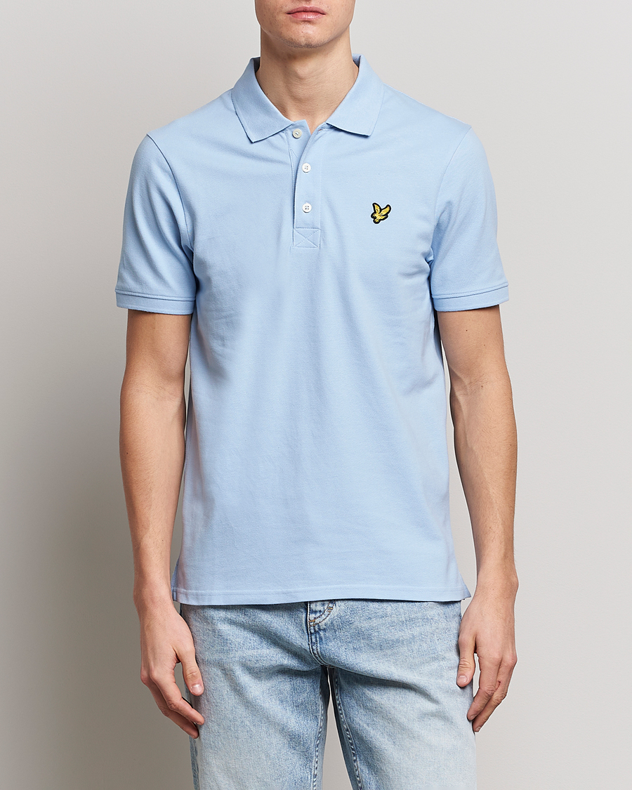 Herre |  | Lyle & Scott | Plain Pique Polo Light Blue