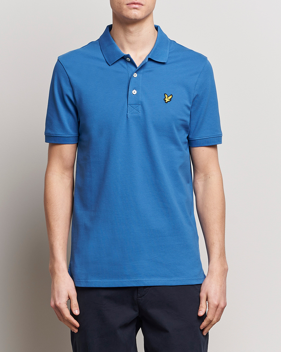 Herre | Pikéer | Lyle & Scott | Plain Pique Polo Spring Blue