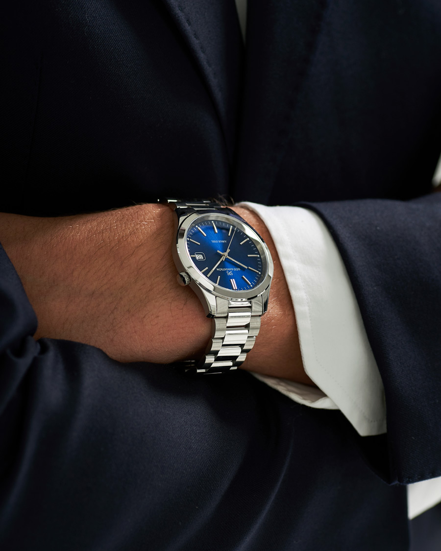 Herre | Sjöö Sandström Jubilee Steel Quartz 40mm Blue/Steel | Sjöö Sandström | Jubilee Steel Quartz 40mm Blue/Steel
