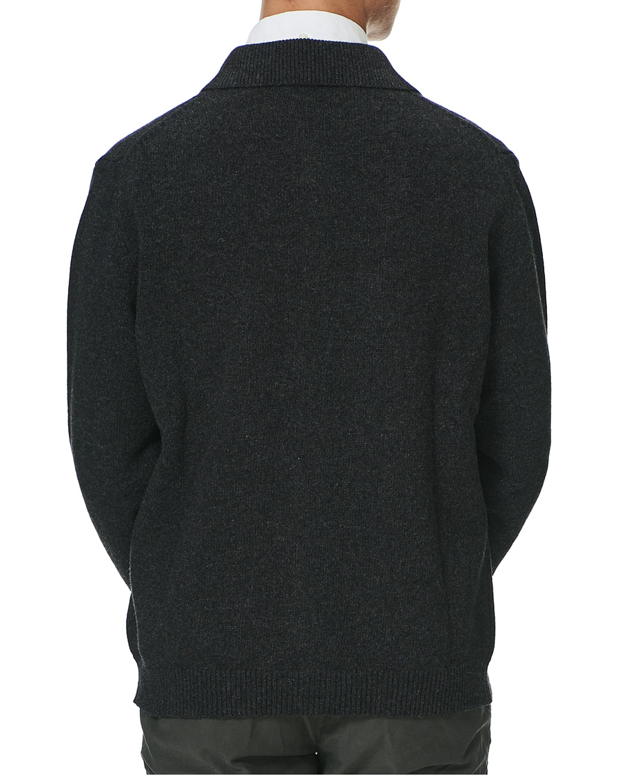 Herre | Gensere | Oscar Jacobson | Logan Wool Cardigan Charcoal