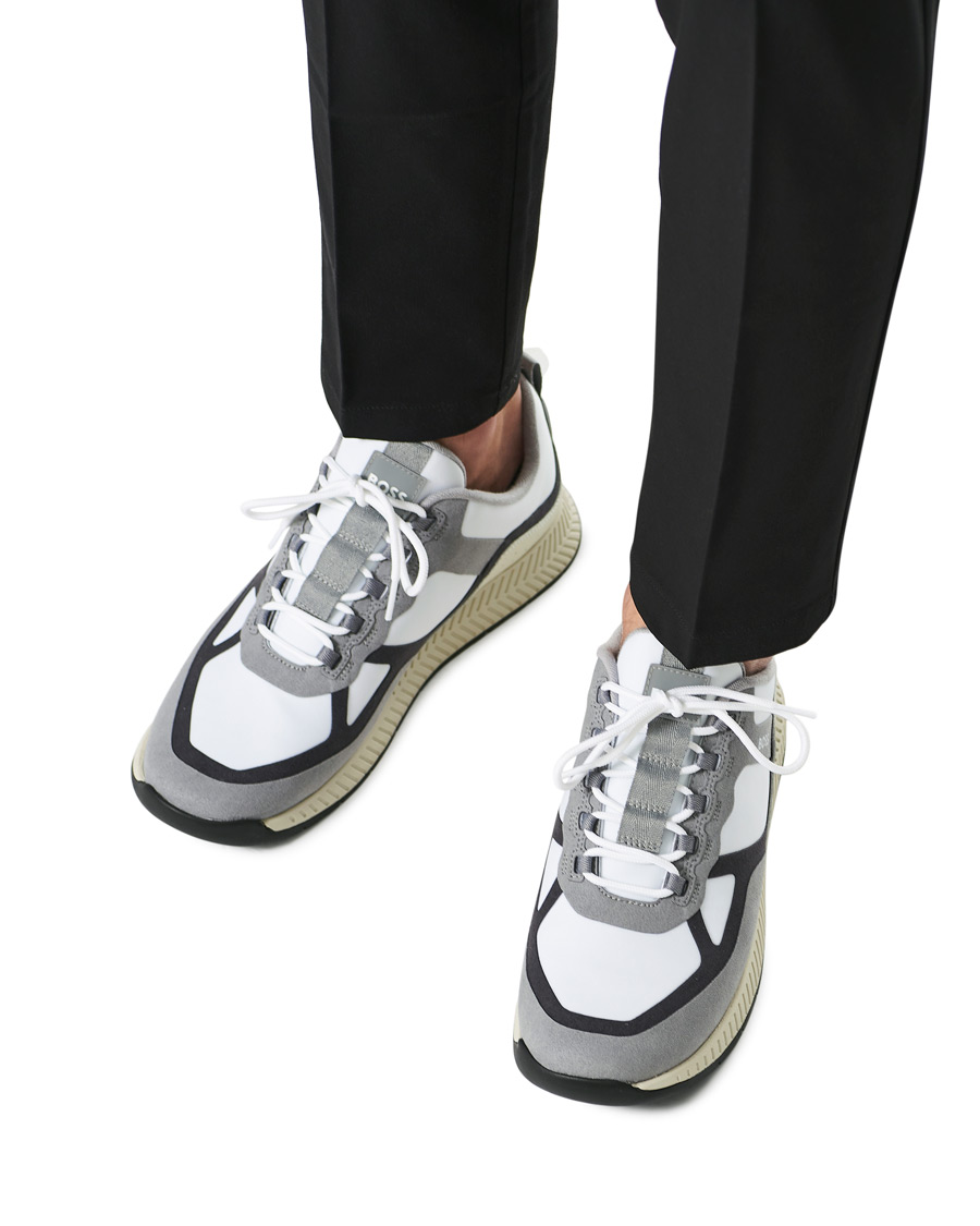 Herre | BOSS Titanium Running Lymx Sneaker Open White | BOSS BLACK | BOSS Titanium Running Lymx Sneaker Open White
