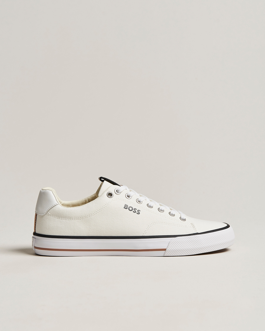 Herre | Aiden Canvas Sneaker White | BOSS BLACK | Aiden Canvas Sneaker White
