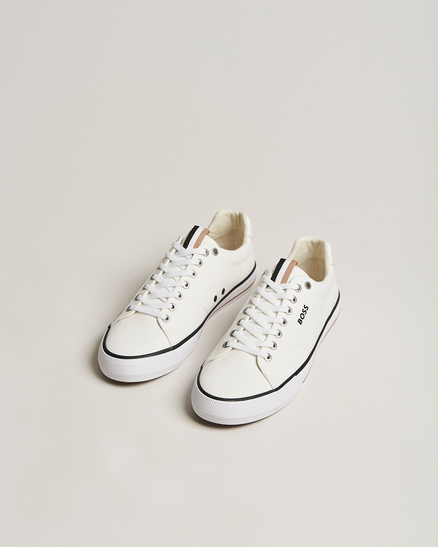 Herre | Aiden Canvas Sneaker White | BOSS BLACK | Aiden Canvas Sneaker White
