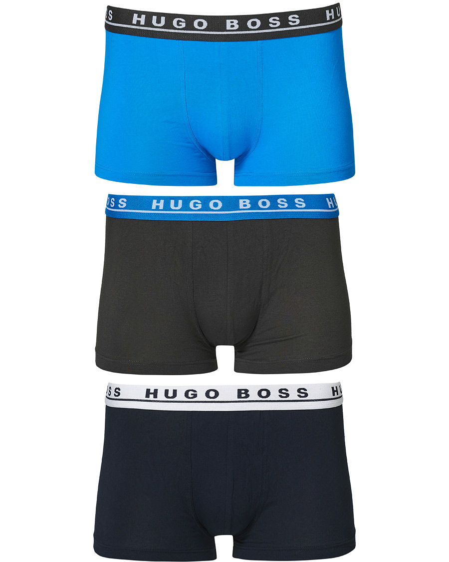 Herre | Undertøy | BOSS BLACK | BOSS 3-Pack Trunk Boxer Shorts Grey/Navy/Blue