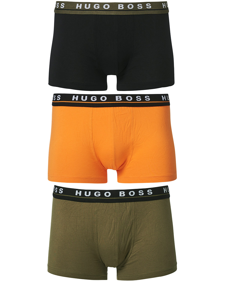 Herre | Undertøy | BOSS BLACK | BOSS 3-Pack Trunk Boxer Shorts Black/Orange/Green