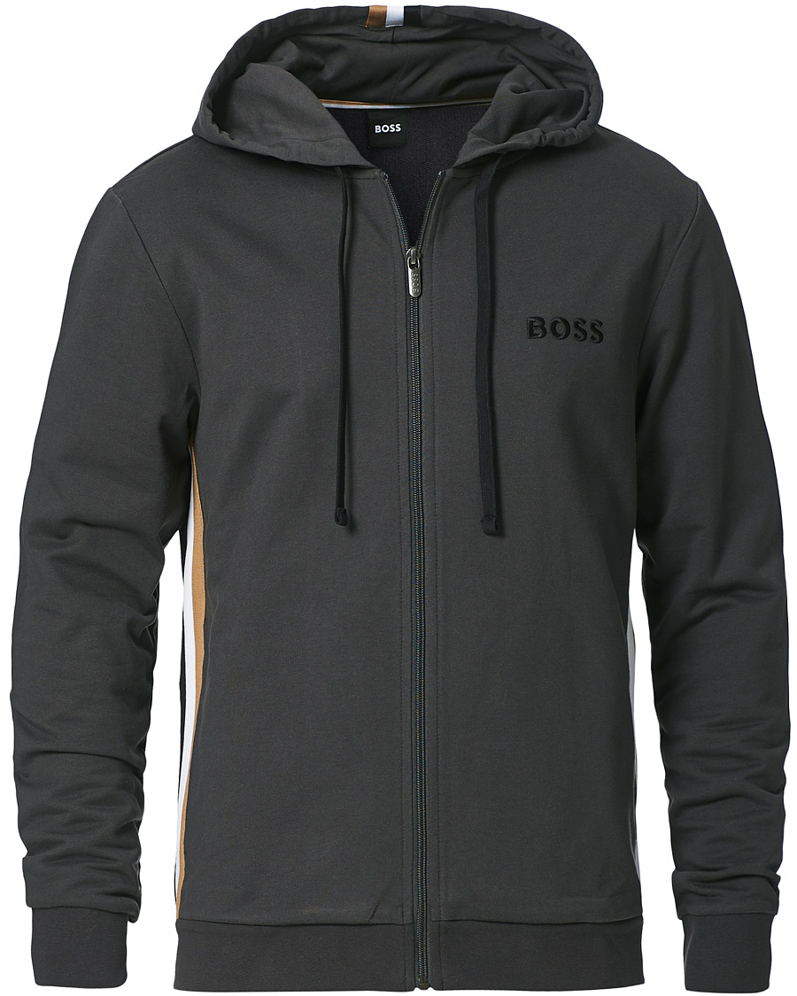 Herre | Gensere | BOSS BLACK | BOSS Heritage Tracksuit Full-Zip Hoodie Dark Grey