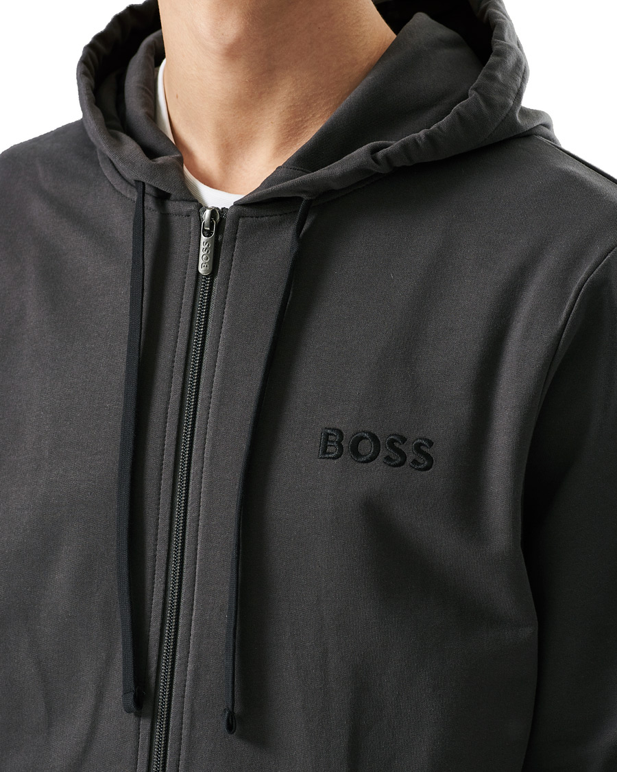 Herre | Gensere | BOSS BLACK | BOSS Heritage Tracksuit Full-Zip Hoodie Dark Grey