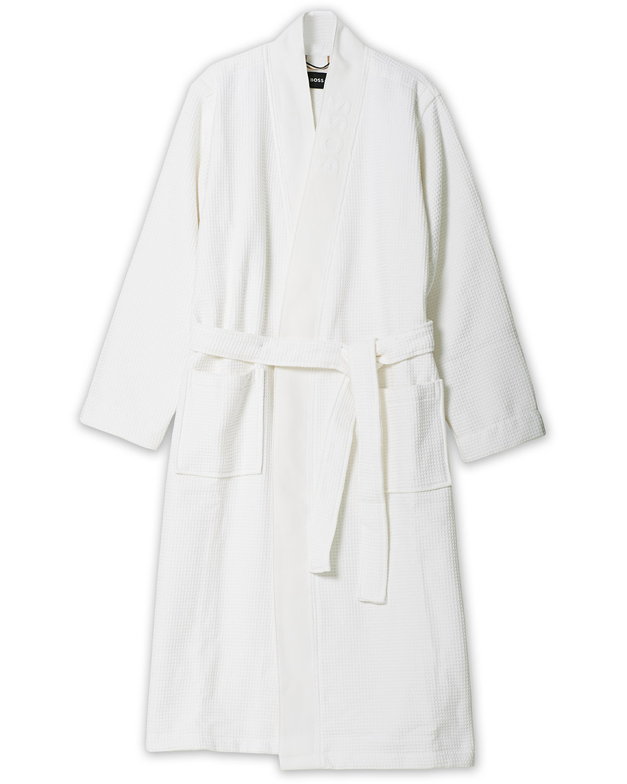 Herre | Pyjamaser og badekåper | BOSS BLACK | BOSS Waffle Kimono White