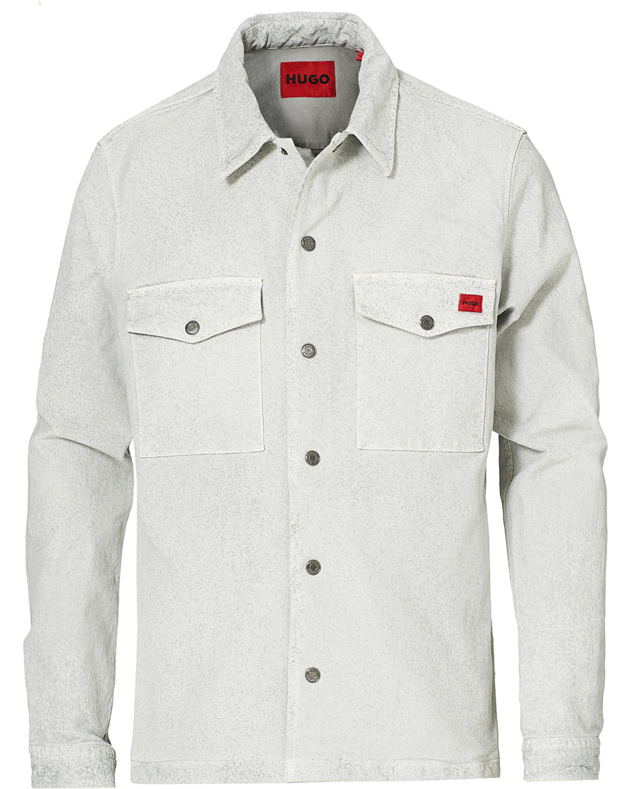 Herre | Skjorter | HUGO | Enalu Overshirt Medium Grey