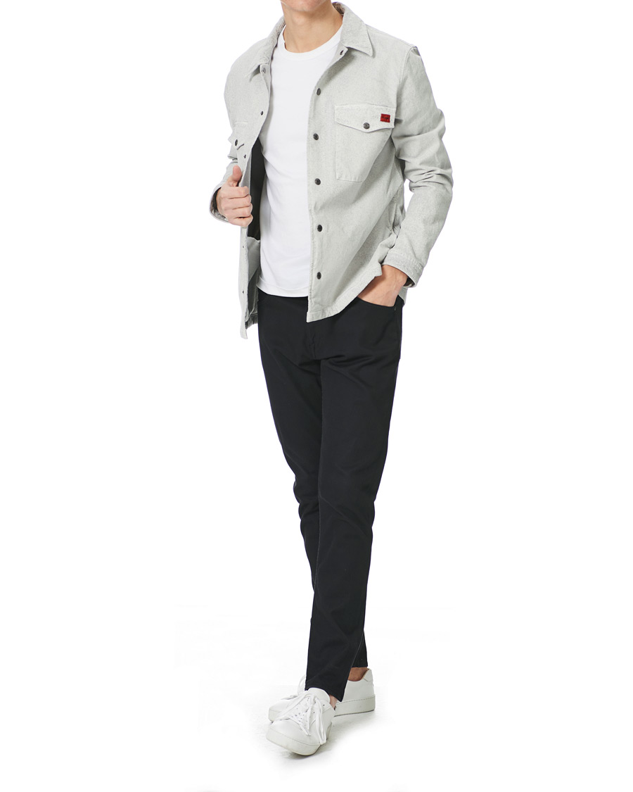 Herre | Skjorter | HUGO | Enalu Overshirt Medium Grey