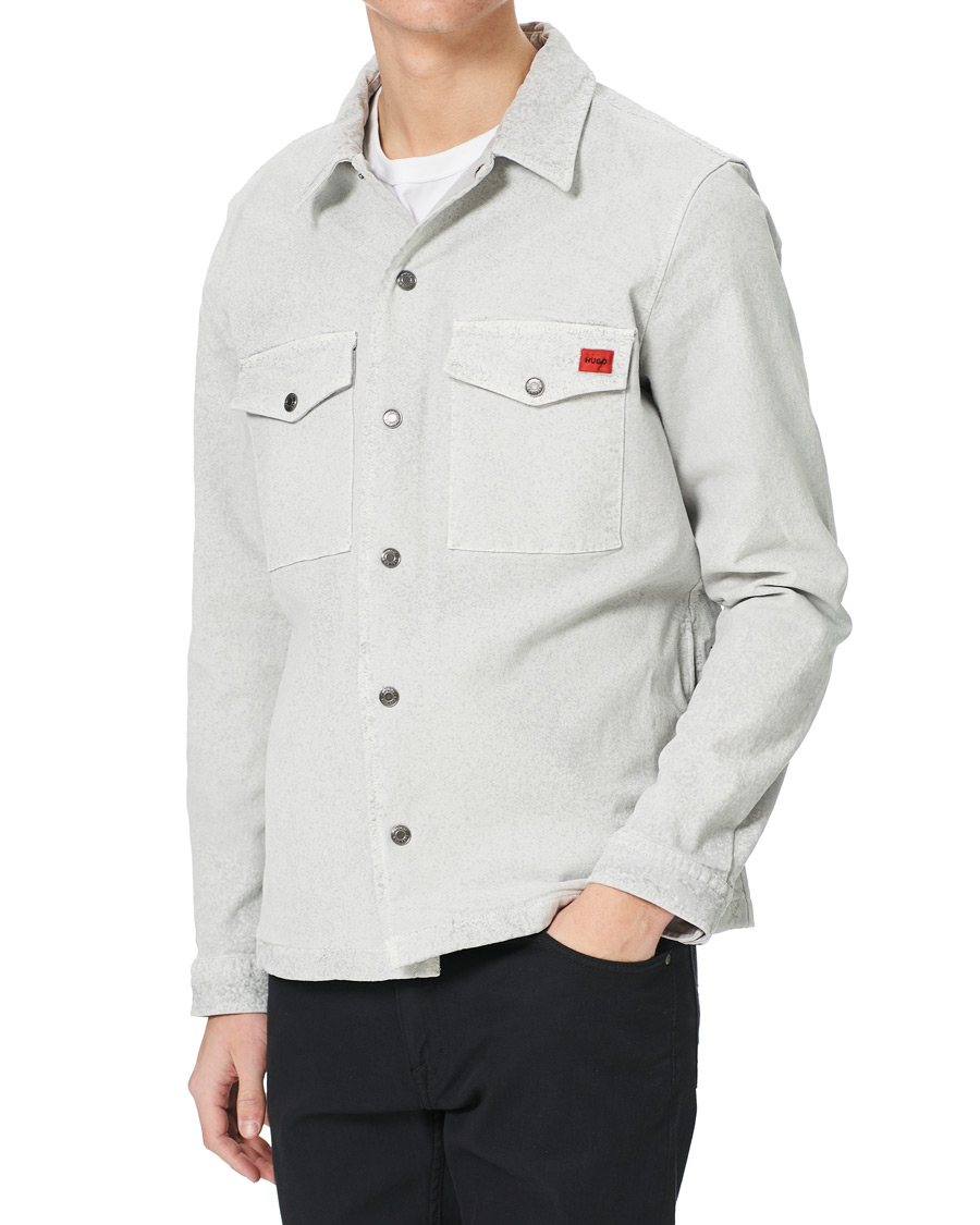 Herre | Skjorter | HUGO | Enalu Overshirt Medium Grey