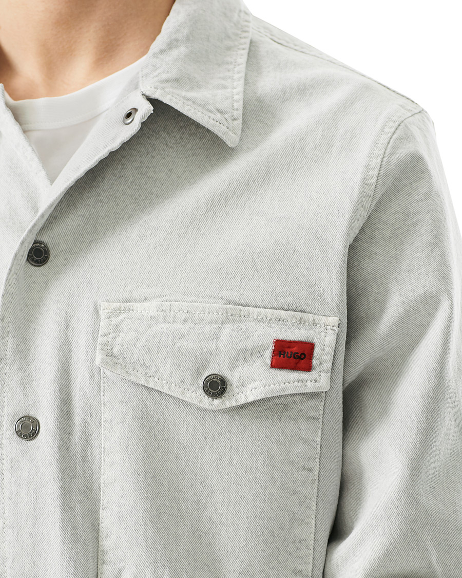 Herre | Skjorter | HUGO | Enalu Overshirt Medium Grey