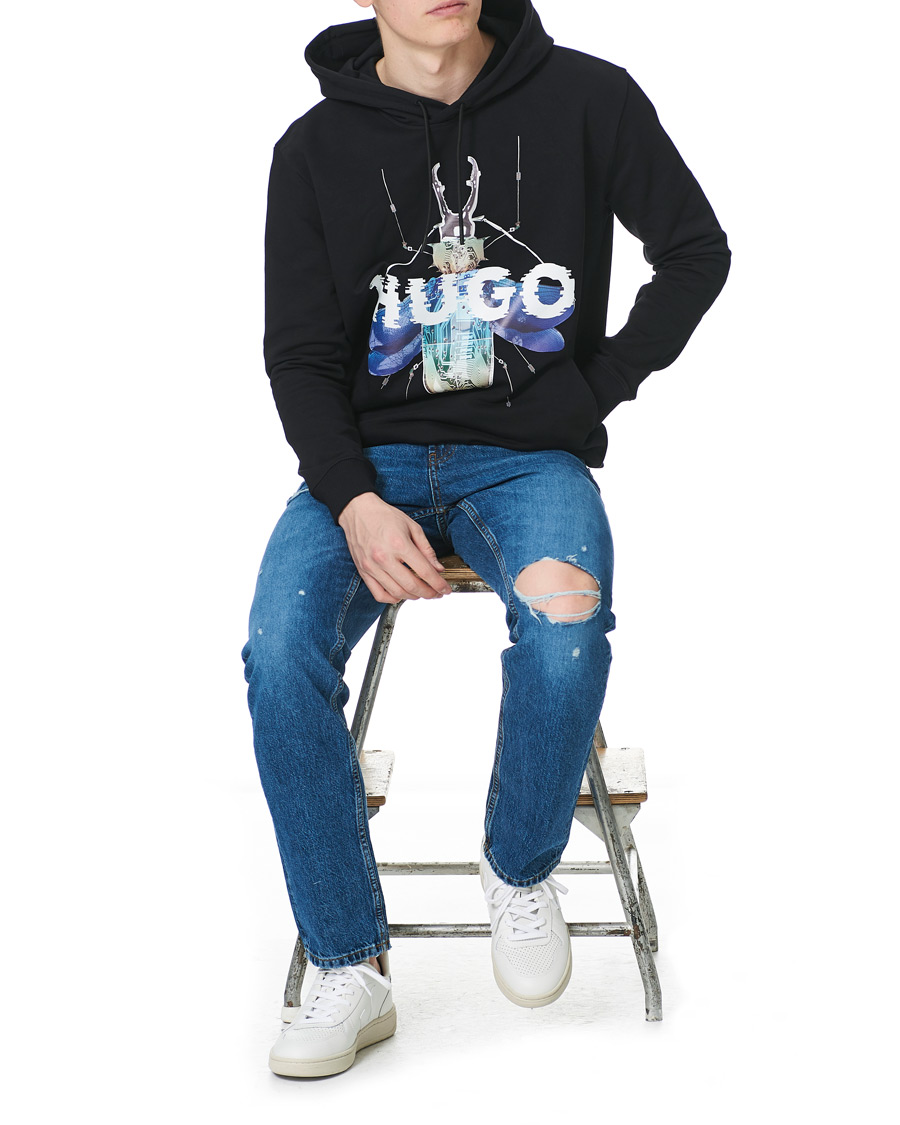 Herre | Jeans | HUGO | 677 Regular Fit Distressed Jeans Medium Blue