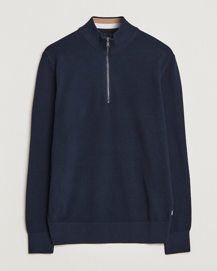 Herre | Gensere | BOSS BLACK | Ebrando Half-Zip Dark Blue