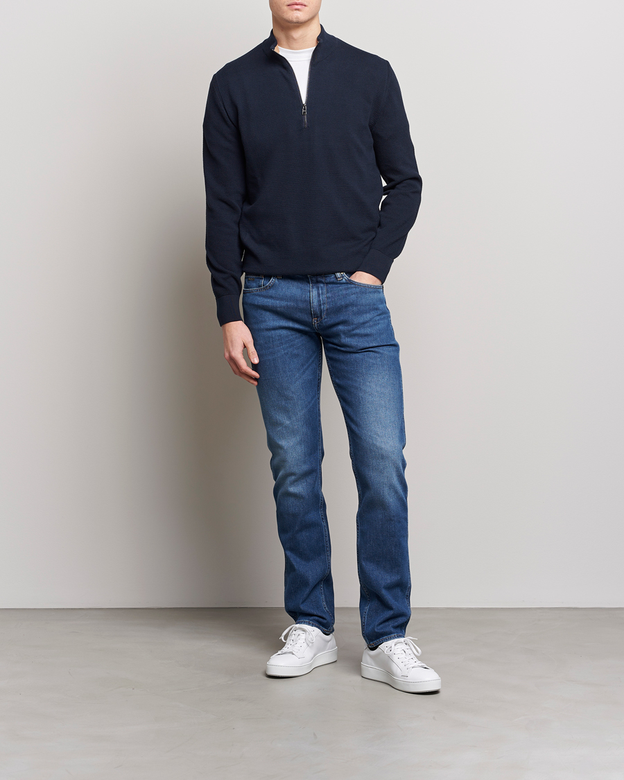 Herre | Gensere | BOSS BLACK | Ebrando Half-Zip Dark Blue