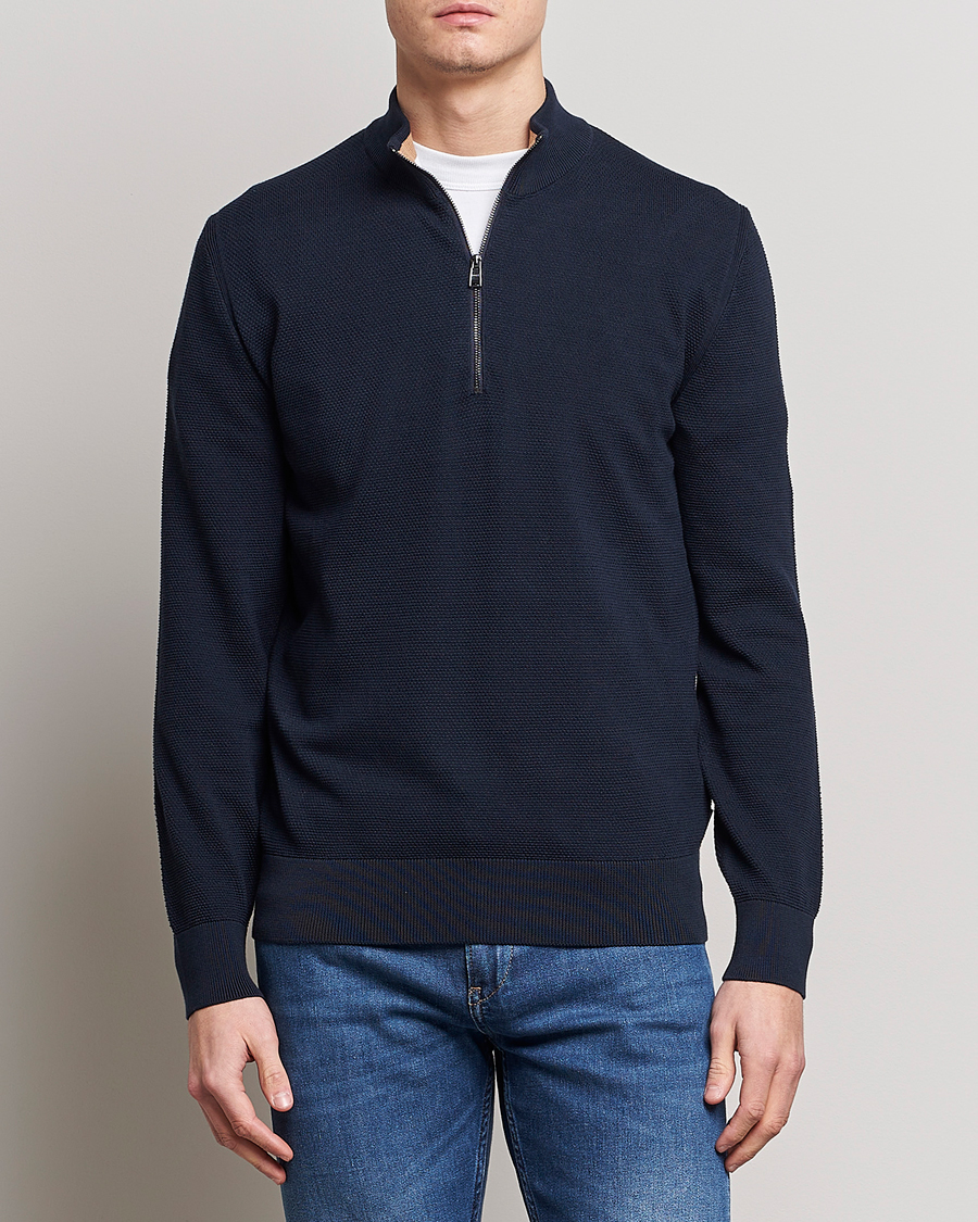 Herre | Gensere | BOSS BLACK | Ebrando Half-Zip Dark Blue